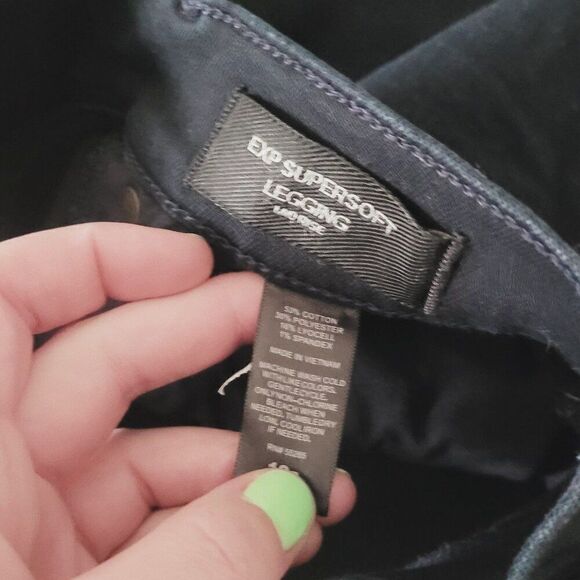 Express Super Soft Mid Rise Legging Jeans in Dark Wash Size 12 - Picture 2 of 6